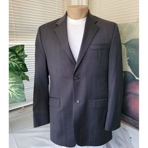 CALVIN KLEIN 38R MEN'S SPORT COAT GRAY WOOL BLEND TWO-BUTTON TWO-VENTS B524